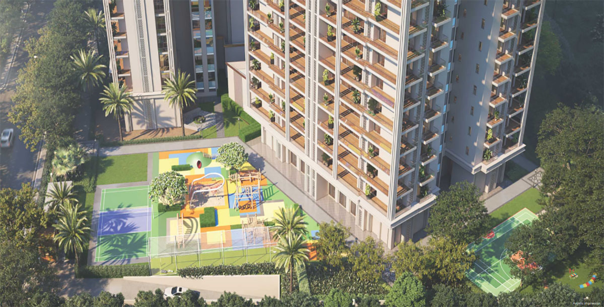 Greenbay The Monarque landscaped play and sports areas